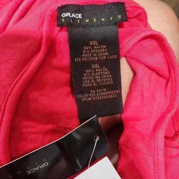 GRACE ELEMENTS tank SLEEVELESS ruffle front Top XXL 2XL NEW WITH TAGS - Picture 4 of 6